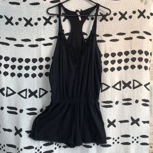 Sparkle and Fade Black Romper